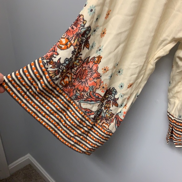 Free People Mix N Match Flowy Blouse Size L - Picture 5 of 7